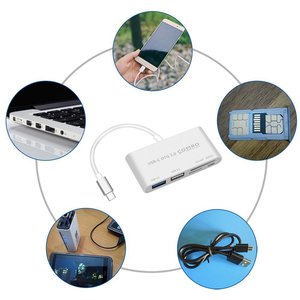 <b>USB</b>-<b>C</b> OTG 3.0 Combo Hub With SD TF Card Reader <b>USB</b> 3.0 Port For Phone And Computer Expansion - Product Image 1