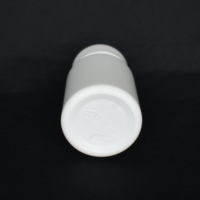 Flacon médical en plastique HDPE blanc 75ML pour emballage pharmaceutique de capsule de comprimé de pilule avec bouchon à vis CRC