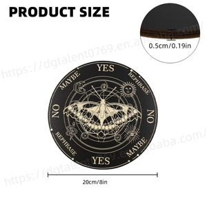 Tailai 8-inch bướm tấm hình khắc gỗ Hội Đồng Quản trị pha lê Vòng cổ bàn thờ phù thủy trang trí nghệ thuật mô hình phong cách vẽ tay - Product Image 6