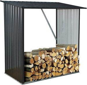 2022 garden shed Quality assurance galvanized material big space metal garden storage wooden firewood shed