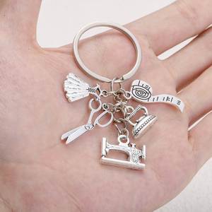 Ciseaux de couture, ruban à mesurer, porte-clés <span class=keywords><strong>jupe</strong></span> de ballet, accessoires de pendentif, chaîne de téléphone <span class=keywords><strong>DIY</strong></span>, pendentif <span class=keywords><strong>portefeuille</strong></span> - Product Image 6