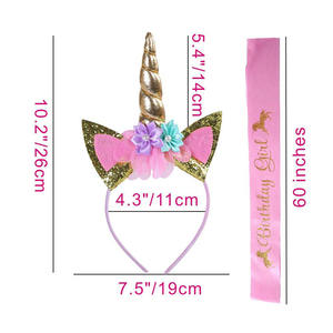 Vaisselle de fête d'anniversaire sur le thème de la <span class=keywords><strong>licorne</strong></span> Nicro pour bébé fille, décorations de <span class=keywords><strong>table</strong></span>, fournitures pour filles avec vaisselle jetable et couverts - Product Image 3