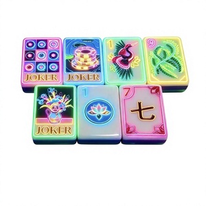 Colorful Custom Japanese American Chinese Mahjong Tiles Acrylic Mahjong Game Set for <b>Entertainment</b> - Product Image 2