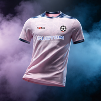Ensemble de maillots de football en jacquard géométrique, impression personnalisée, respirant, 100% polyester, uniforme de football pour hommes et enfants, vêtements de sport d'entraînement, OEM