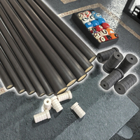 Manches de queue de billard en fibre de carbone de haute qualité 12,4 mm, fendues en deux, pré-échancrées, avec remplissage en mousse et insert de ferrule pour le snooker