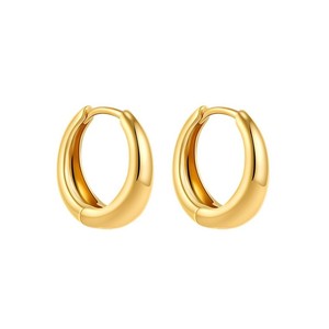 <span class=keywords><strong>Orecchini</strong></span> a Cerchio Huggie in 3 Misure, Placcati in Oro 18K, Gioielli per Orecchie, Regalo per la <span class=keywords><strong>Mamma</strong></span>, Regalo per Damigelle, Regalo per la <span class=keywords><strong>Festa</strong></span> <span class=keywords><strong>della</strong></span> <span class=keywords><strong>Mamma</strong></span> - Product Image 5