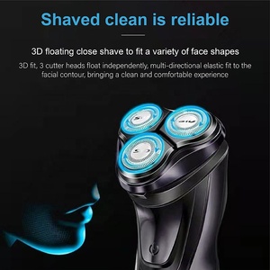 Cabezales de <span class=keywords><strong>Afeitado</strong></span> Flotantes 3D, Maquinilla de Afeitar Rotativa Impermeable con Triple Cuchilla, Recargable por USB, Lavable, <span class=keywords><strong>para</strong></span> Afeitar el Cuerpo de Hombres - Product Image 2