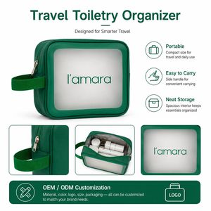 <b>Transparent</b> PVC <b>Makeup</b> <b>Bag</b> OEM ODM Custom Logo Cosmetic Pouch for Toiletries Skincare Travel Wholesale - Product Image 5