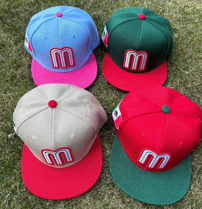 Vendita calda 100% berretto da Baseball in poliestere ricamato bandiera messicana e Hip Hop lettera <span class=keywords><strong>M</strong></span> per gli uomini e le donne - Product Image 2
