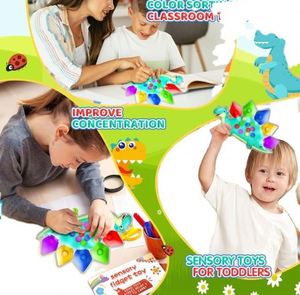 ของขวัญใส่ถุงคริสต์มาสสำหรับเด็กเล็ก หลานน้อย ของเล่นไดโนเสาร์ แยกสีตามประเภท ของเล่นเสริมพัฒนาการ 5-7 ปี ทำจากพลาสติก - Product Image 1