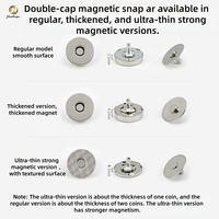 Boutons magnétiques de 18 mm d'épaisseur, aimant pour bagages, boutons à double tête, boutons invisibles, rivets en cuir