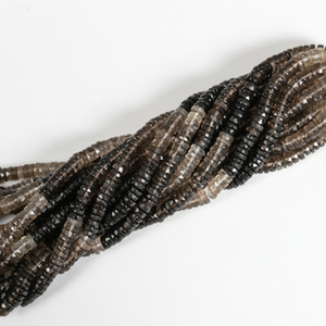 Perles de coupe de pierres précieuses en quartz fumé perles en forme de disque à facettes brin 7-8mm perles de guérison perles de pierres précieuses pour la fabrication de bijoux - Product Image 1