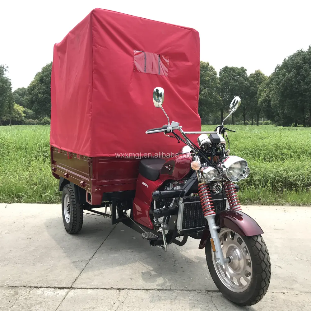 Triciclo agrícola de carga a gasolina, tres ruedas, 150cc, 200cc, 250cc, caja de carga grande