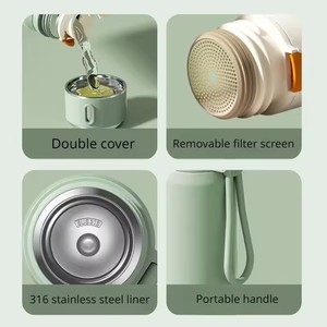 600ML Stainless Steel Thermal Water Bottle Keep Cold and Hot Thermo Cafe Coffee Mug Leakproof Travel <strong>Thermos</strong> Bottle for <strong>Tea</strong> - Product Image 4