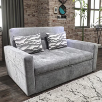 Sofá cama plegable moderno, muebles de apartamento, tapicería de tela, sala de estar, adecuado, cama plegable, sofá cama de almacenamiento