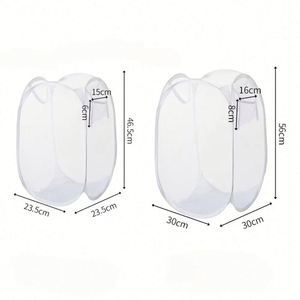 Fabric Folding Laundry Basket Organizer Household <b>Wall</b> <b>Hanging</b> Mesh <b>Storage</b> Bag for Dirty Clothes Bathroom Clothes Basket Frame - Product Image 6