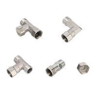 Raccord en acier inoxydable G1/2, coudé hexagonal, droit, filetage femelle 1/2 pouce, pour plomberie, eau, gaz, huile