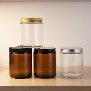 Mejor Precio, Frascos de Vidrio Ámbar Vacíos de 8oz/250ml con Tapas de Aluminio para Uso Doméstico y Navidad, Logotipo Personalizable - Product Image 1