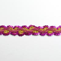 Bande de garniture tressée en polyester/nylon tricoté, durable, anti-traction, résistante à l'abrasion, avec paillettes de 20 mm, pour vêtements et confection (vente en gros)