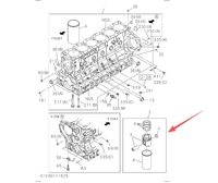 1878136381 1-87813638-1 1878159960 Kit de révision moteur Hitachi d'origine pour excavatrice 6UZ1 ZX470H-5B ZX490LCH-5A ZX520LCH-5B