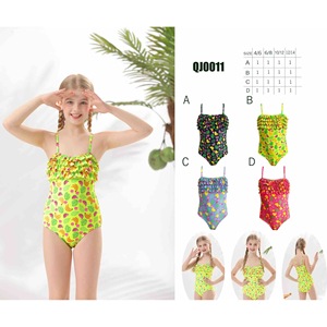 Costume da bagno intero HDJ per ragazze, stampa floreale, controllo pancia, taglie 4 6 8 10 12 14, con volant, per la spiaggia - Product Image 3