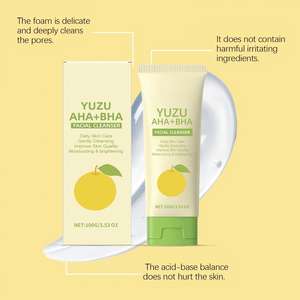 Nettoyant moussant pour le visage à l'AHA+BHA aux agrumes en gros, 100g, exfoliant, éclaircissant, contrôle du sébum, adapté aux peaux grasses sujettes à l'acné - Product Image 2