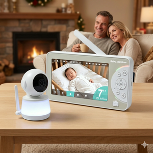 Monitor para Bebés KT-714W de 7 Pulgadas y 720P con WiFi, Detección de Llanto/Movimiento por IA, Grabación de Video, Visión Nocturna y Audio Bidireccional - Product Image 1