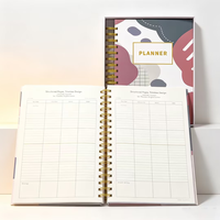 Agenda 2026 avec reliure spirale, couverture en papier imprimé, journal, planificateur budgétaire, planificateur quotidien, hebdomadaire, mensuel, personnalisé A4 A5 avec boîte