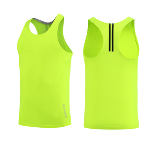 Vente en gros d'usine OEM Gilet grande taille en tricot côtelé en coton mélangé uni 3 pièces Singlet de gymnastique blanc - Product Image 3