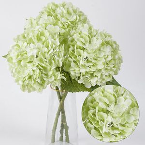 Fleur d'hortensia artificielle de haute qualité en latex, toucher réel, grande tête, pour décoration de table de fête, d'hôtel ou de mariage, bleue - Product Image 4