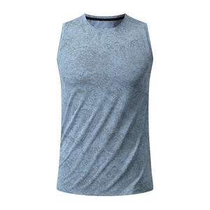Camiseta sin Mangas para Hombre, Estilo Urbano, Informal y Cómoda, de Secado Rápido, Transpirable, de Algodón, para Deportes, Fabricada por OEM - Product Image 4