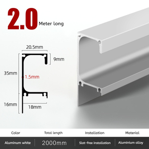 Maniglie Moderne Regolabili per Mobili da Cucina, Profilo G in Lega di Alluminio Nero e <span class=keywords><strong>Oro</strong></span>, Maniglia per Cassetti e Ante di Armadi e Bagno - Product Image 4