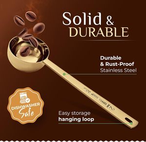 Cuillère doseuse à café OEM 5/10/15/20/25/30 ml en acier inoxydable 304 avec manche métallique - Product Image 3
