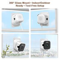 Cámara WiFi HD para Ventana, Monitoreo de Red Doméstica Inteligente, Control Remoto a través del Teléfono Móvil, Visión Nocturna Infrarroja 2K