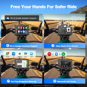 5 pouces AHD caméra sans fil Carplay Android Auto étanche enregistrement sans fil TPMS moto conduite enregistreur écran tactile - Product Image 4