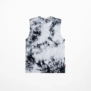 Hot Sales High-Quality Tie Dye Men's Tank Top Wholesale Custom Logo Street Wear Vest