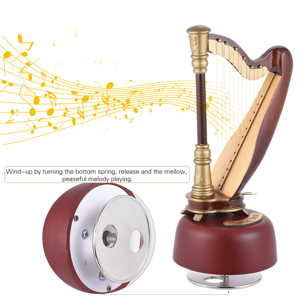 Boîte à Musique à Remonter Guitare Électrique Classique - Décoration Tournante Instrument Miniature