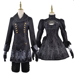 Disfraz de <span class=keywords><strong>Cosplay</strong></span> de NieR YoRHa No.2 Tipo B, Traje de Anime para Halloween, Vestido Negro Sexy para Mujer - Product Image 4