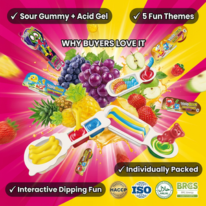 Fabricante Yoloduck, Venta al por Mayor de Caramelos Agridulces de la Serie Dippy Gummy, Caramelos Halal con Diseño de Dibujos Animados para Comida de Ocio - Product Image 3