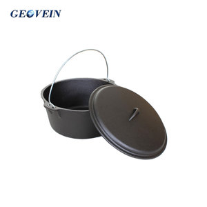 <span class=keywords><strong>Cocotte</strong></span> <span class=keywords><strong>en</strong></span> <span class=keywords><strong>fonte</strong></span> pré-assaisonnée Geovein pour la cuisine <span class=keywords><strong>en</strong></span> plein air - Product Image 3