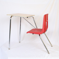 Chaise d'écolier avec tablette d'écriture, mobilier scolaire, chaise de classe, bureau d'étudiant, table d'écriture pour collège