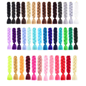 Cabello Trenzado Yaki Sintético <span class=keywords><strong>de</strong></span> Color Único, 24 Pulgadas, 100G, Marca Privada, <span class=keywords><strong>Colores</strong></span> Variados, Venta al Por Mayor - Product Image 1