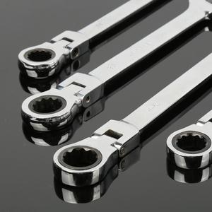 6/7/8/9/10mm clé à cliquet à tête flexible 180 degrés engrenage Double ouverture clé dynamométrique maison réparation automatique <span class=keywords><strong>outil</strong></span> à main Portable nouveau - Product Image 1