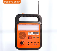 Kit lampu tenaga surya Kemah luar ruangan Mini portabel darurat dan sistem energi surya dengan Speaker gigi biru dan Radio