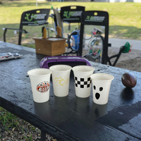Gobelets à café personnalisés en PP à paroi simple de 16 oz avec couvercles - Logo gravé au laser Gobelets jetables pour événements d'entreprise Marque XINBANG