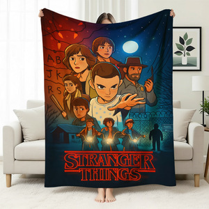 Manta ChamXue, <span class=keywords><strong>Nueva</strong></span> Llegada, Manta de Franela Cálida con Forro Polar para Oficina, para Siesta, Estilo Americano, para Todas las Estaciones, con Temática de Series de TV - Product Image 3