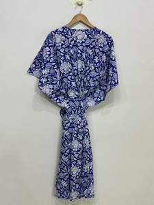 Kaftan court en soie pure, taille unique, ample et confortable pour toutes les tailles, environ 47 pouces, fournisseur d'Inde - Product Image 2