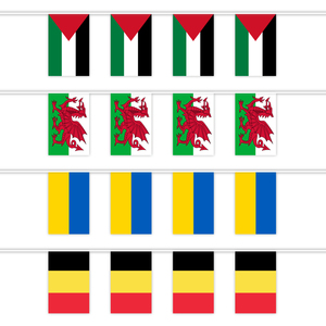 Vente en gros de drapeaux à cordes suspendus pour tous les pays Événements sportifs Bannière décorative Drapeau à cordes de la Colombie - Product Image 4