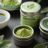 Healthife Marque Privée Boîte Noire et Argentée 30g 50g 3A 4A 5A 6A Poudre de Thé Vert Matcha de Grade Cérémoniel