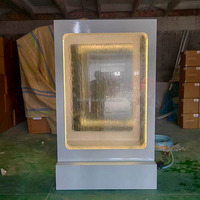 Support de panneau d'accueil pour réception de mariage Nika avec fontaine d'eau et éclairage LED